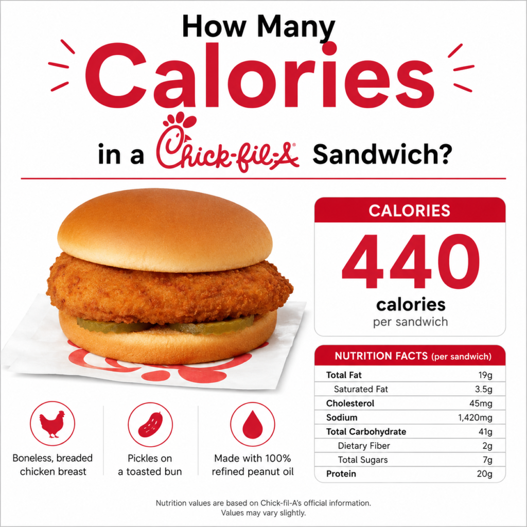 Chick-fil-A sandwich calories